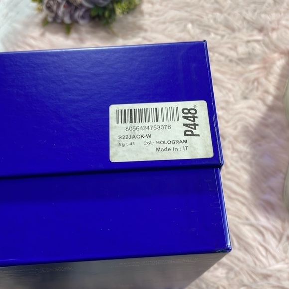 NWT P448 Jack Leopard Print Hologram Low Top Sneakers - Picture 10 of 10